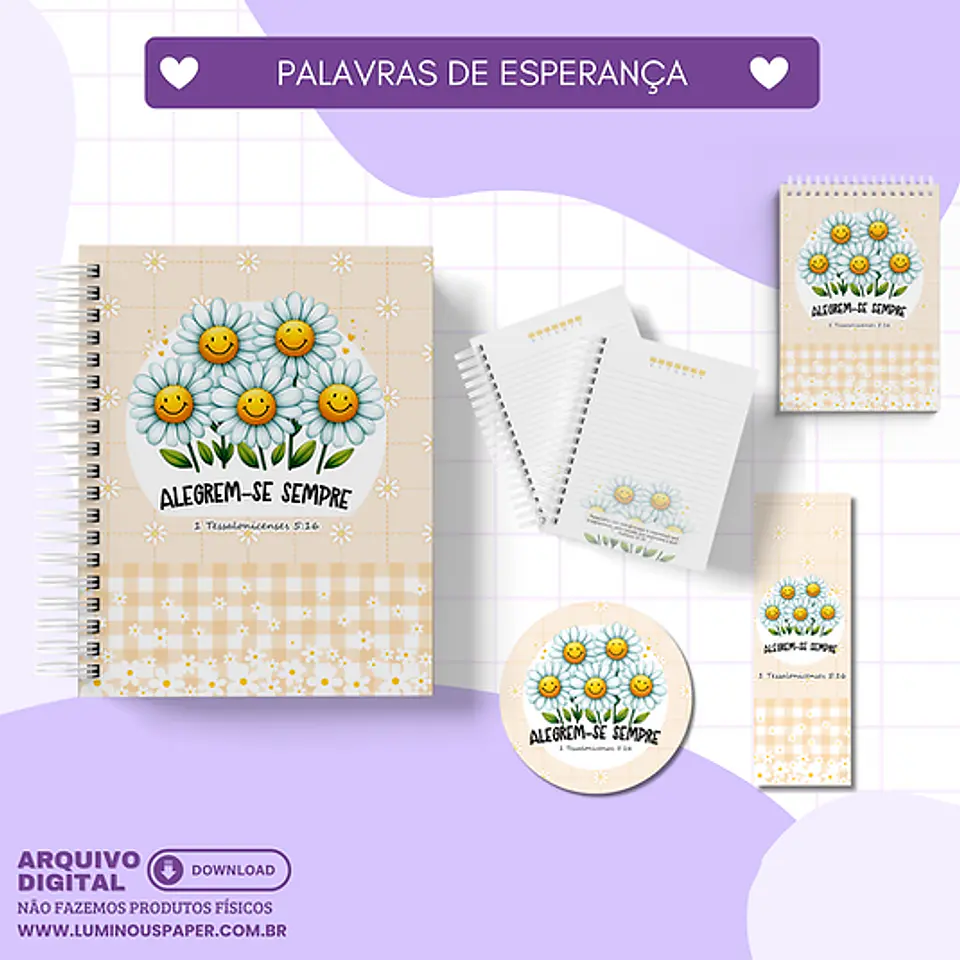 Arquivo Cadernos Coleção Palavras de Esperança - Luminous 11