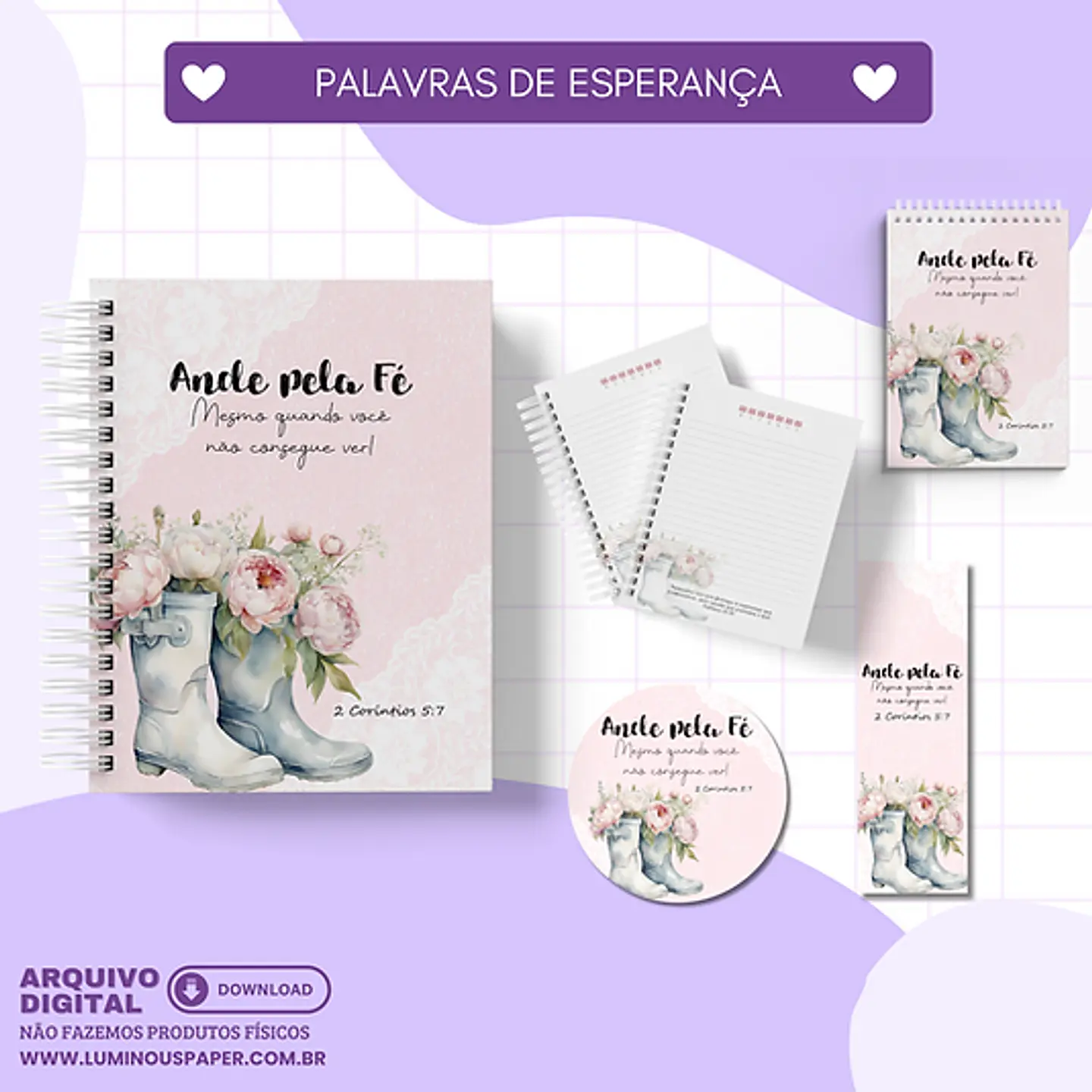 Arquivo Cadernos Coleção Palavras de Esperança - Luminous 12