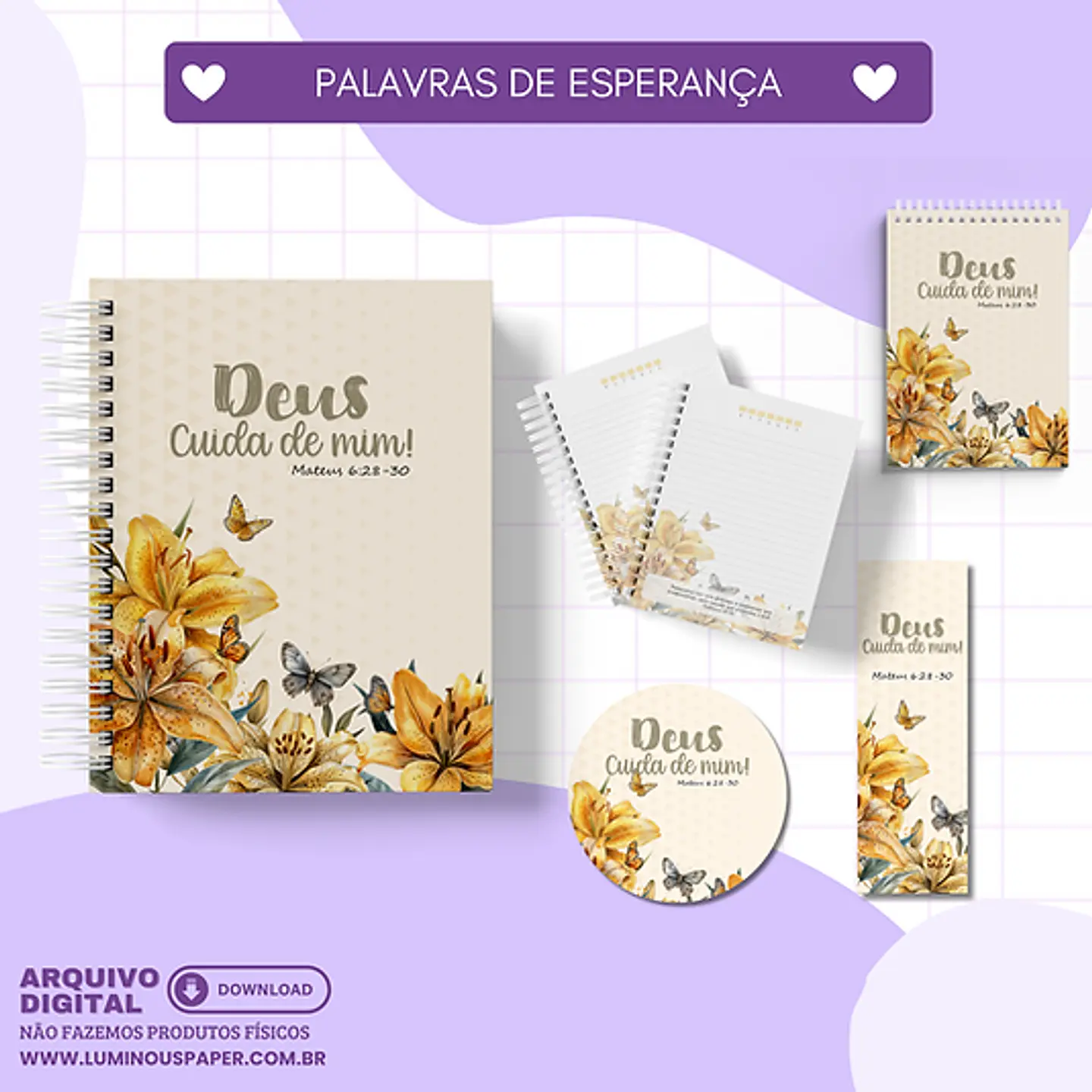 Arquivo Cadernos Coleção Palavras de Esperança - Luminous 15