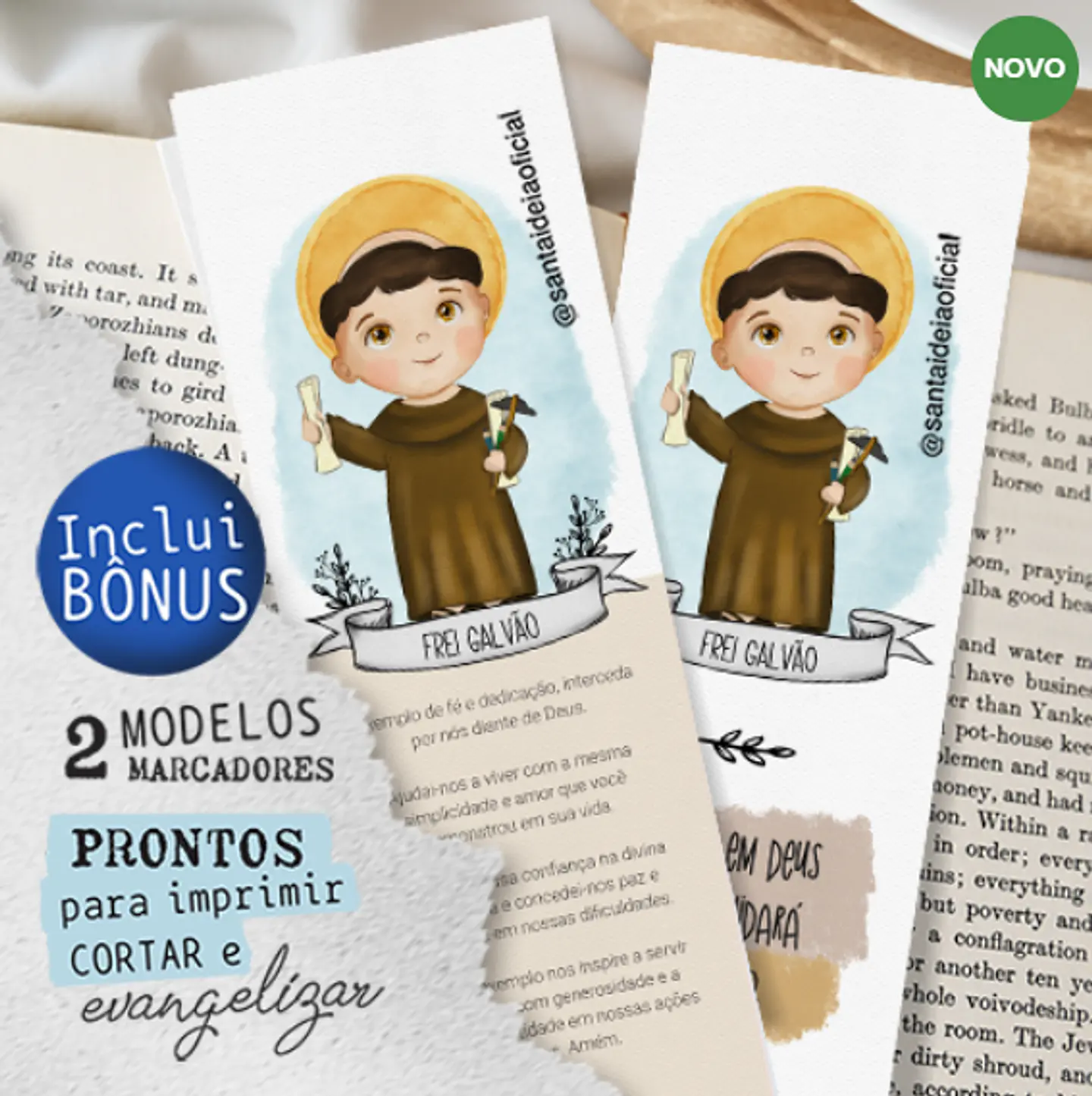 Arquivo Ilustração Frei Galvão Aquarela - Santa Ideia 3