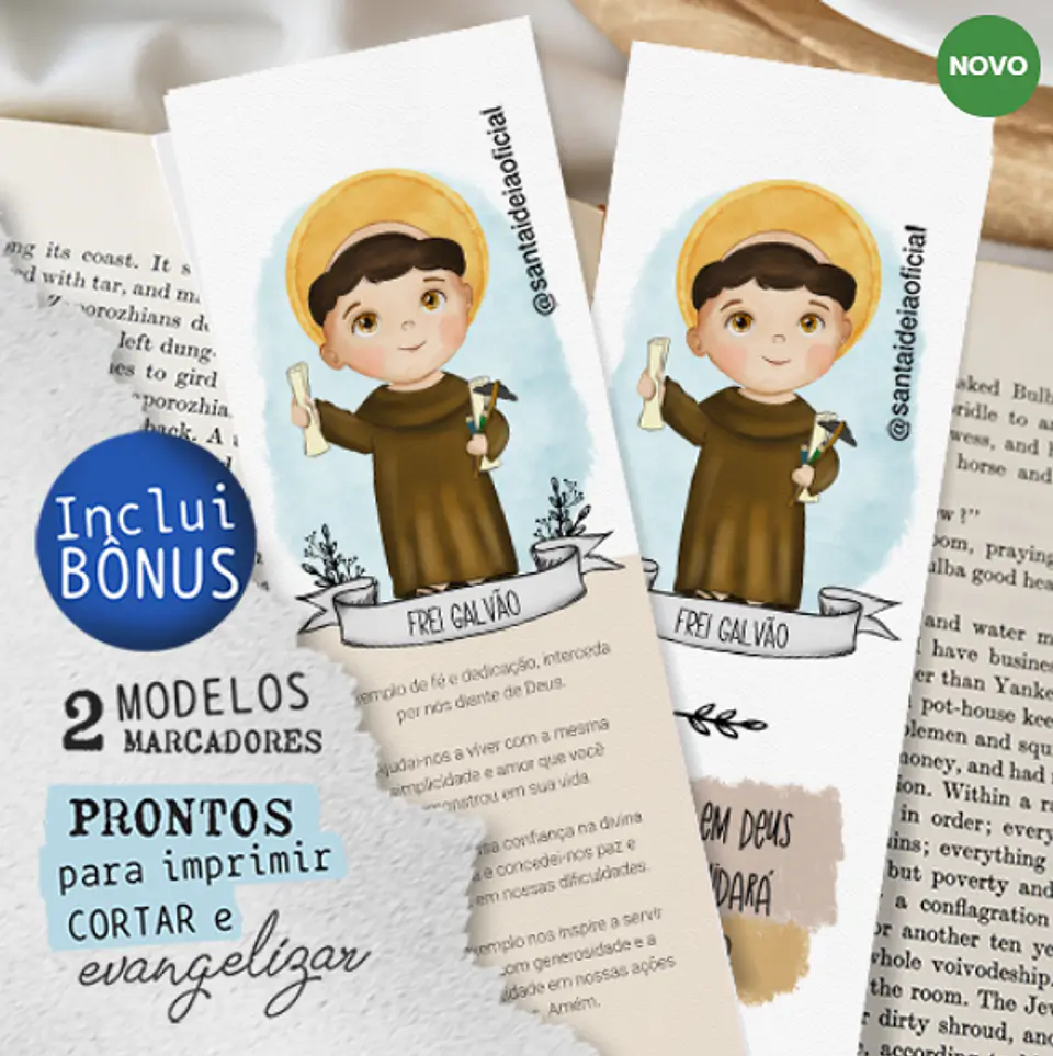 Arquivo Ilustração Frei Galvão Aquarela - Santa Ideia 3