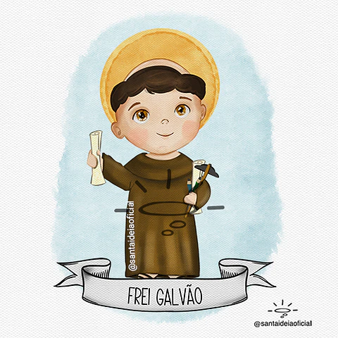 Arquivo Ilustração Frei Galvão Aquarela - Santa Ideia