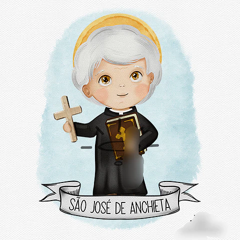  Arquivo Ilustração São José de Anchieta Aquarela - Santa Ideia