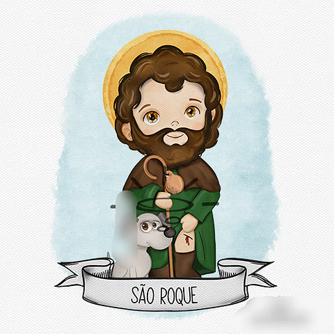  Arquivo Ilustração São Roque Aquarela - Santa Ideia