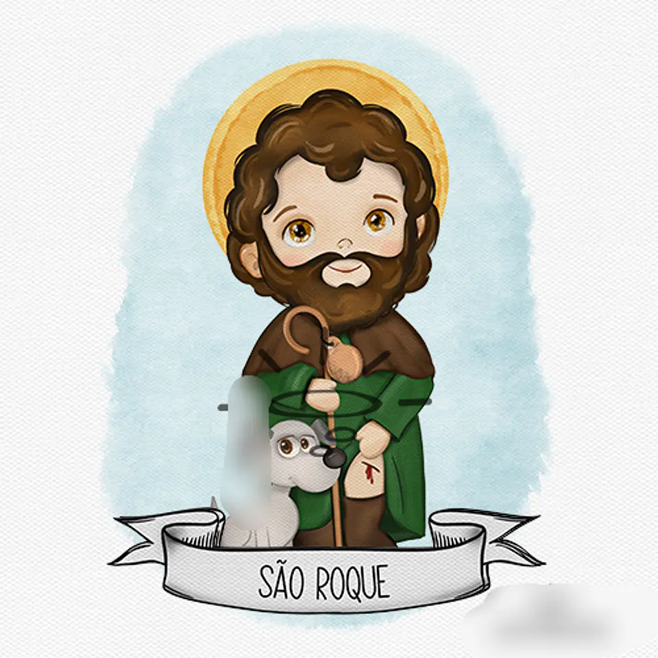  Arquivo Ilustração São Roque Aquarela - Santa Ideia 1