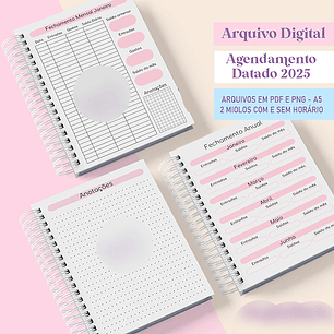 Arquivo Agendamento Datado 2025 Rosa - Sara Estudio