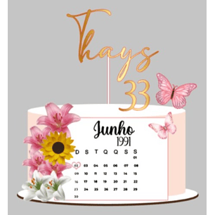 Arquivo Topo de Bolo Calendário