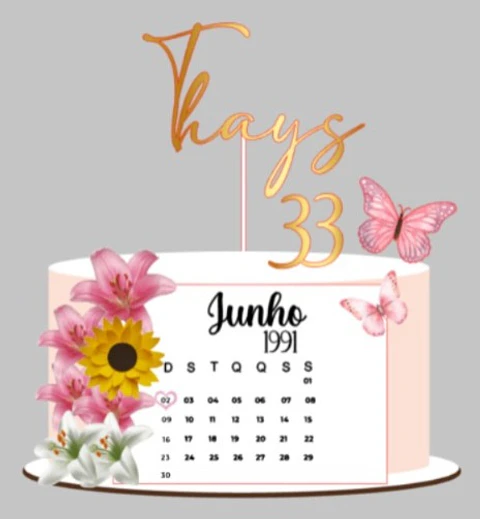 Arquivo Topo de Bolo Calendário