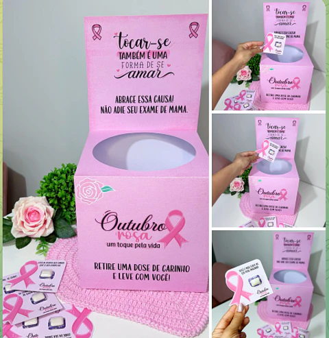 Arquivo Outubro Rosa Urna Interativa - arte em papel
