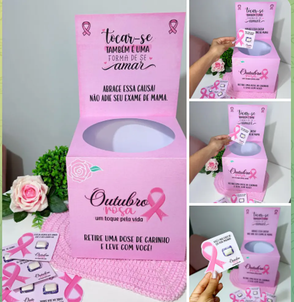 Arquivo Outubro Rosa Urna Interativa - arte em papel 1