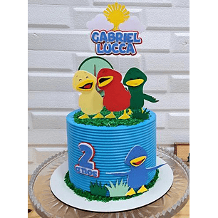 Arquivo Topo de Bolo Patinhos Coloridos - EM CAMADAS