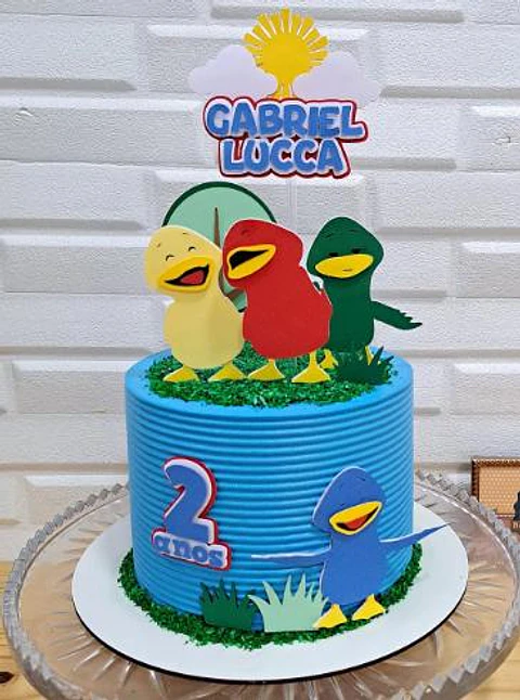 Arquivo Topo de Bolo Patinhos Coloridos - EM CAMADAS