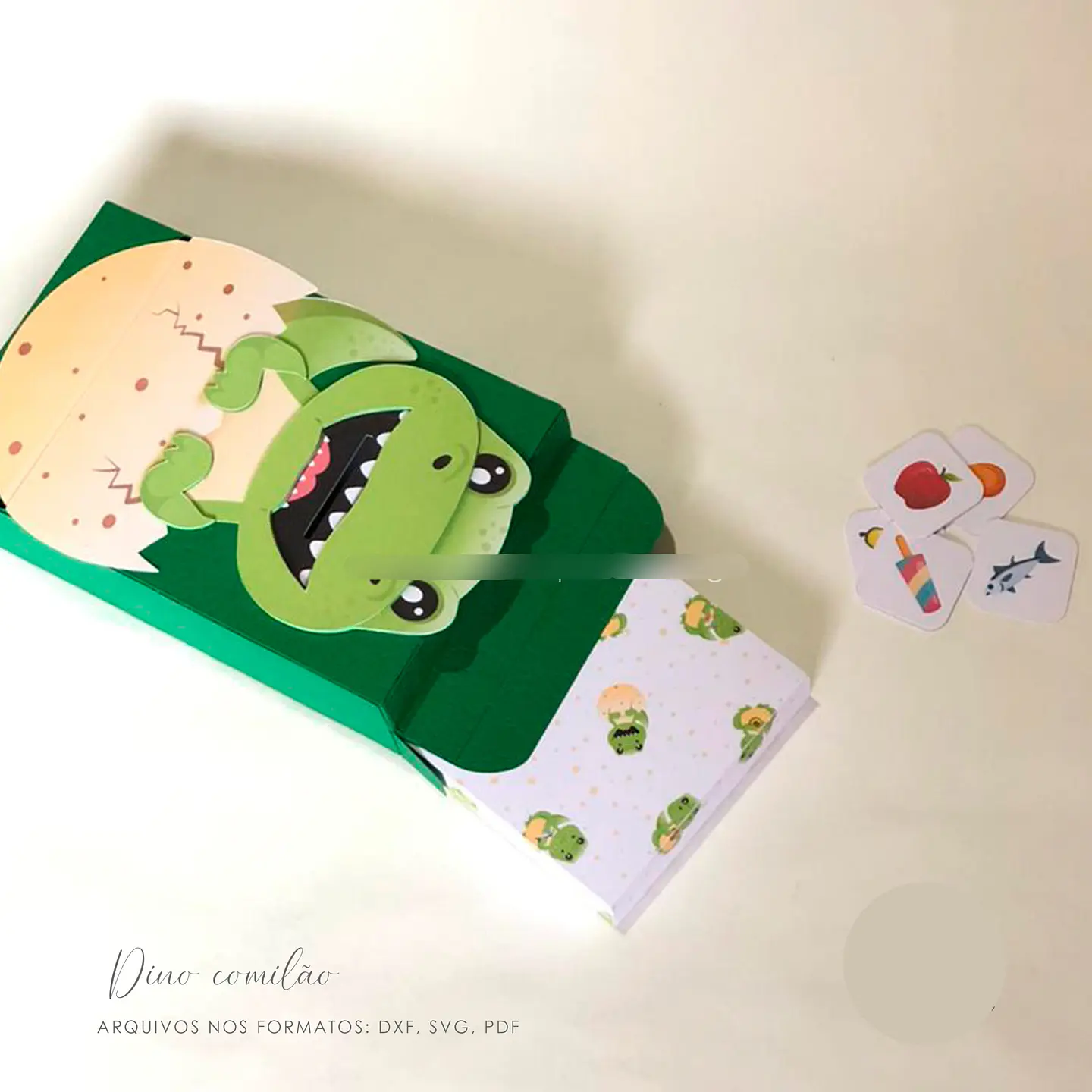 Arquivo de Corte Caixa Dino Comilão - Danila 3
