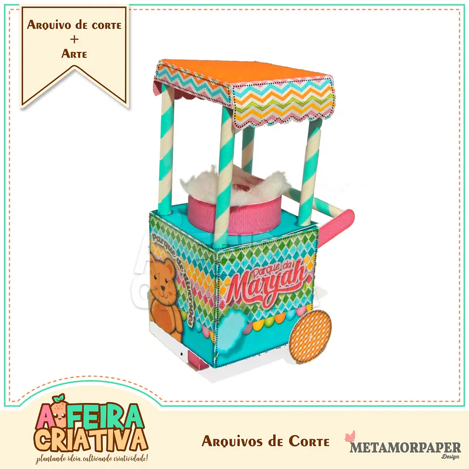 Arquivo de Corte Carrinho de Algodão Doce 1