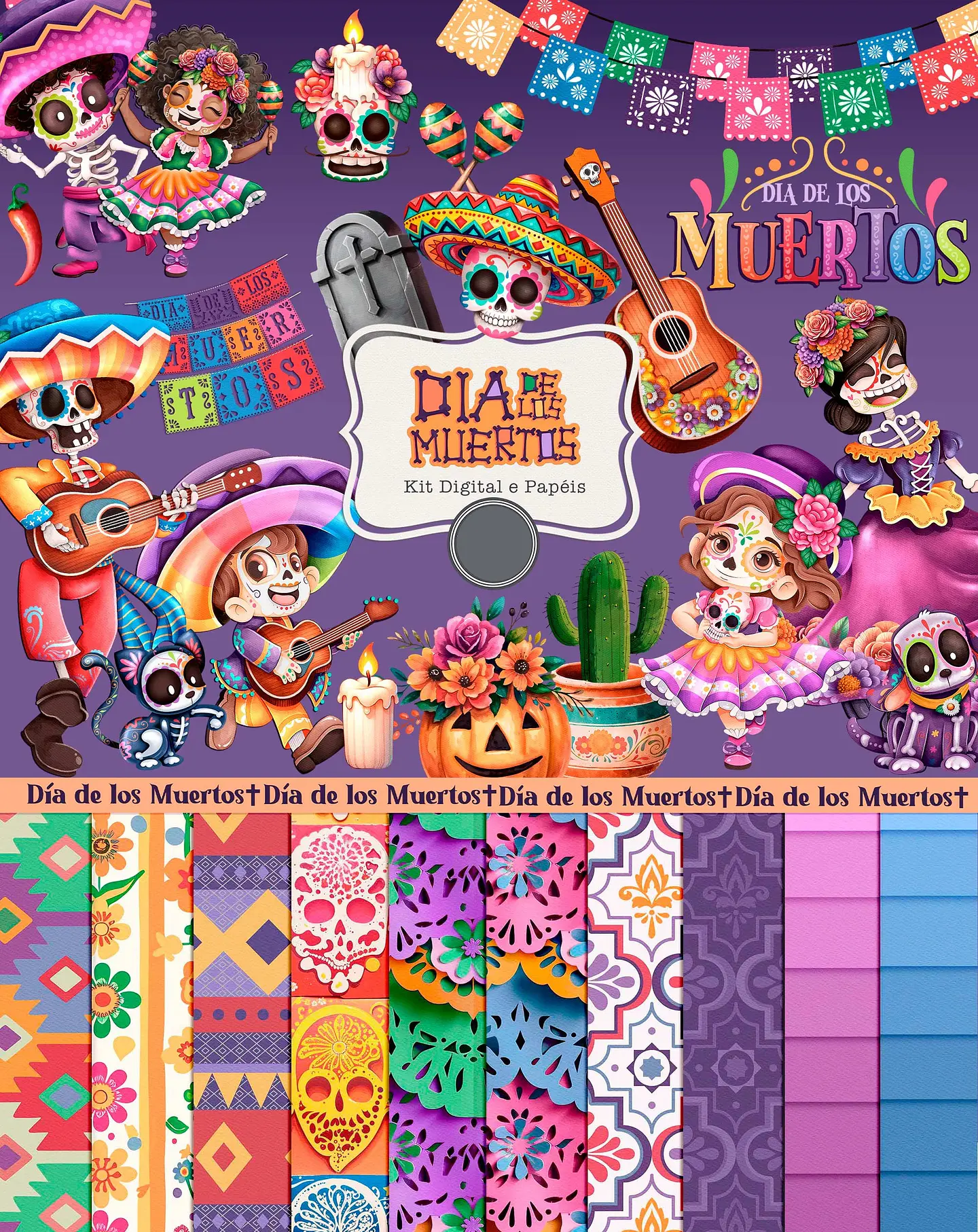 Kit Digital Dia de Los Muertos - 3