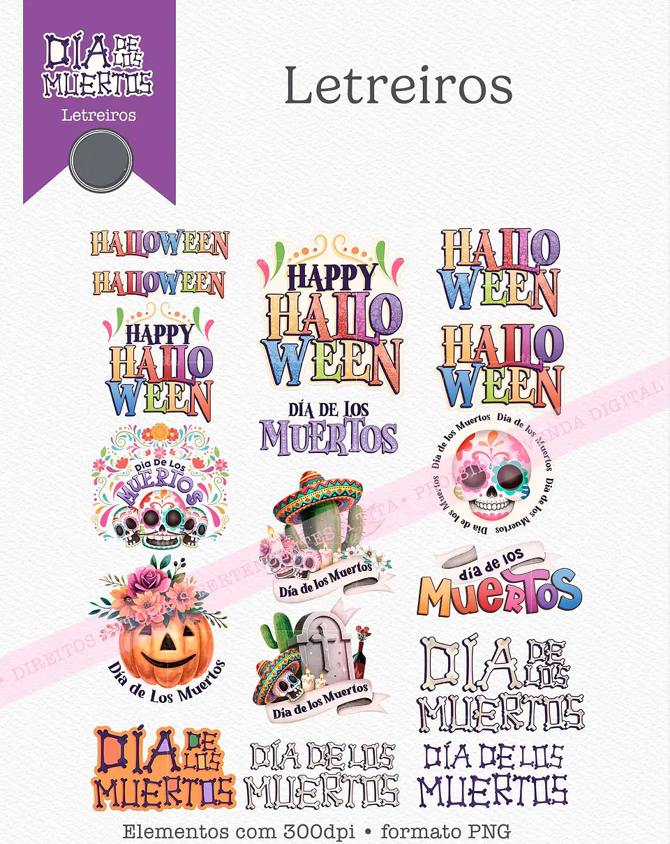 Kit Digital Dia de Los Muertos - 1