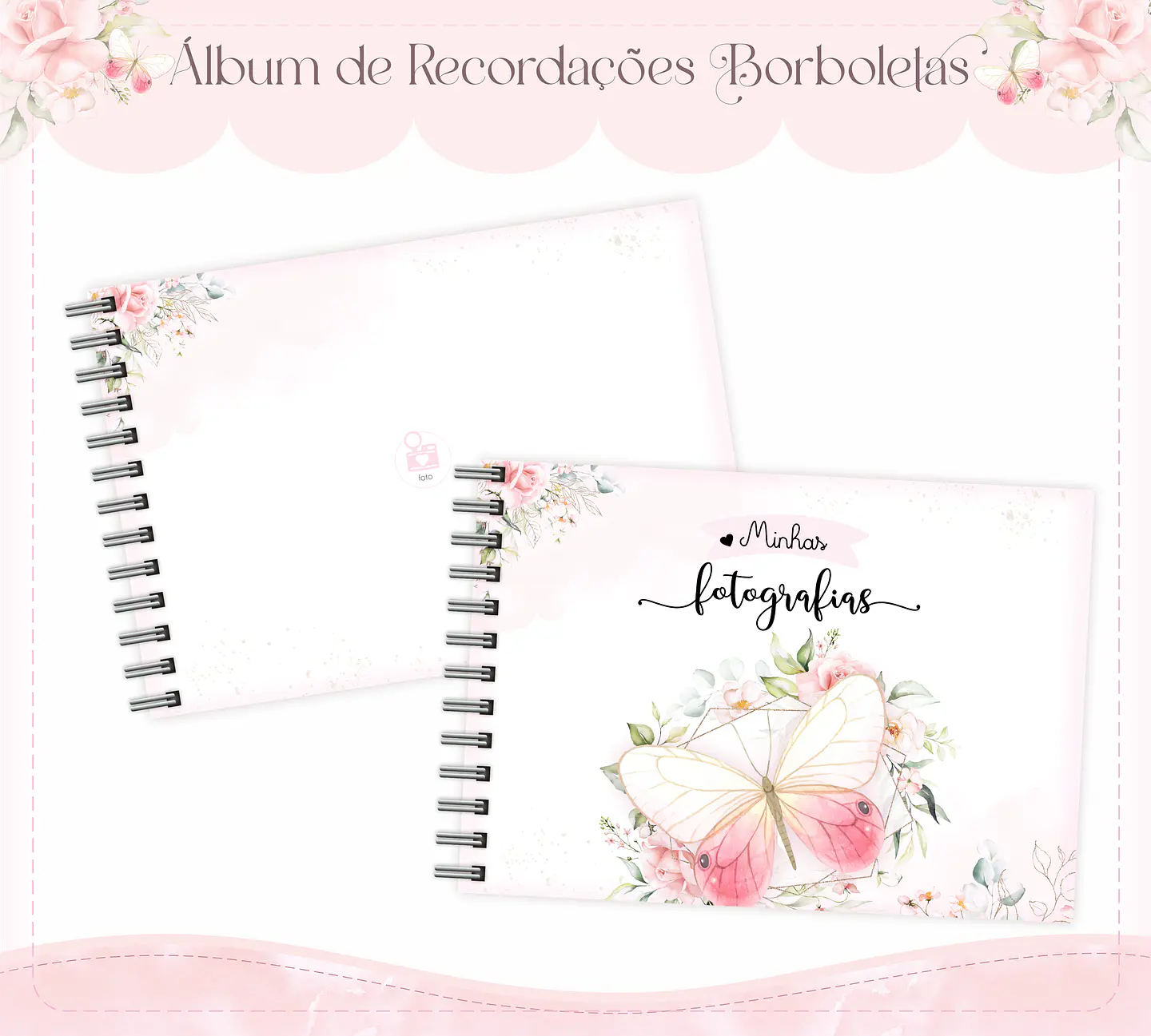 Arquivo Encadernação Baby Borboletas Aquarela - lina 2