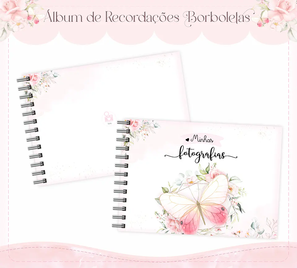 Arquivo Encadernação Baby Borboletas Aquarela - lina 2