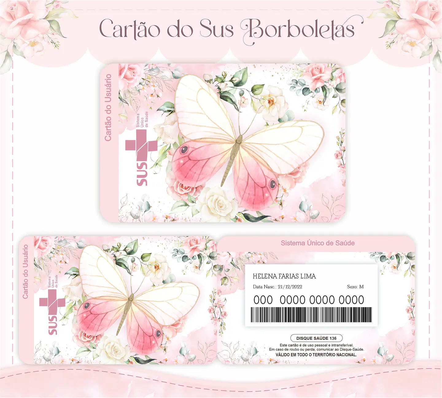 Arquivo Encadernação Baby Borboletas Aquarela - lina 5