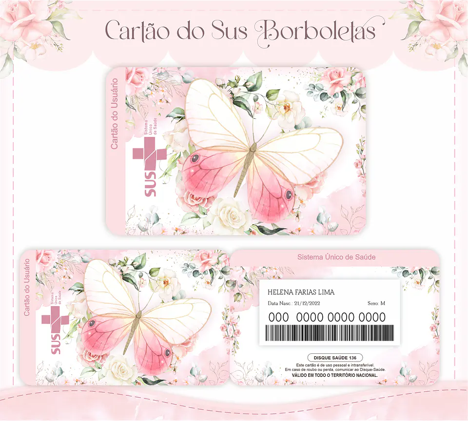 Arquivo Encadernação Baby Borboletas Aquarela - lina 5