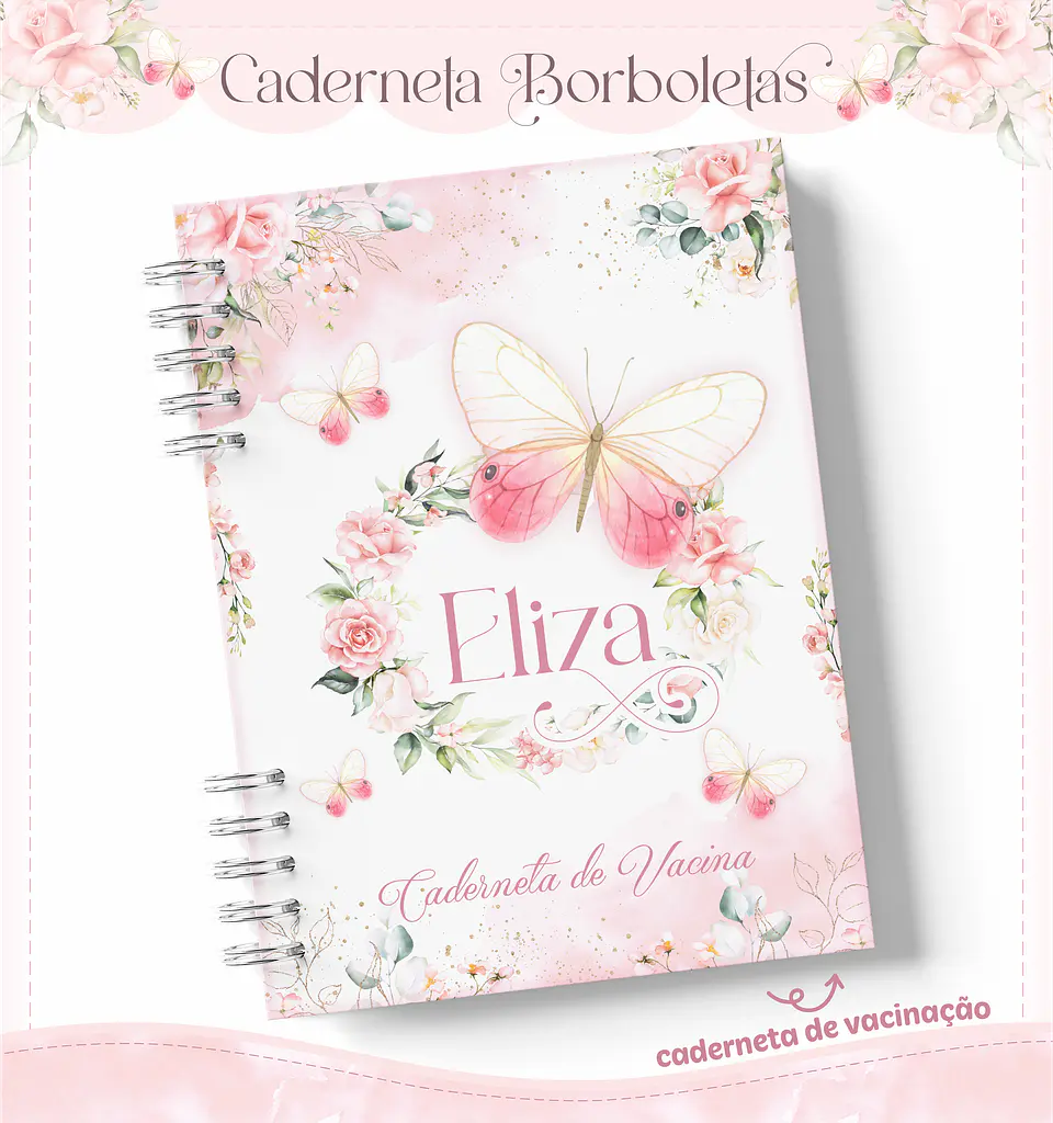 Arquivo Encadernação Baby Borboletas Aquarela - lina 8