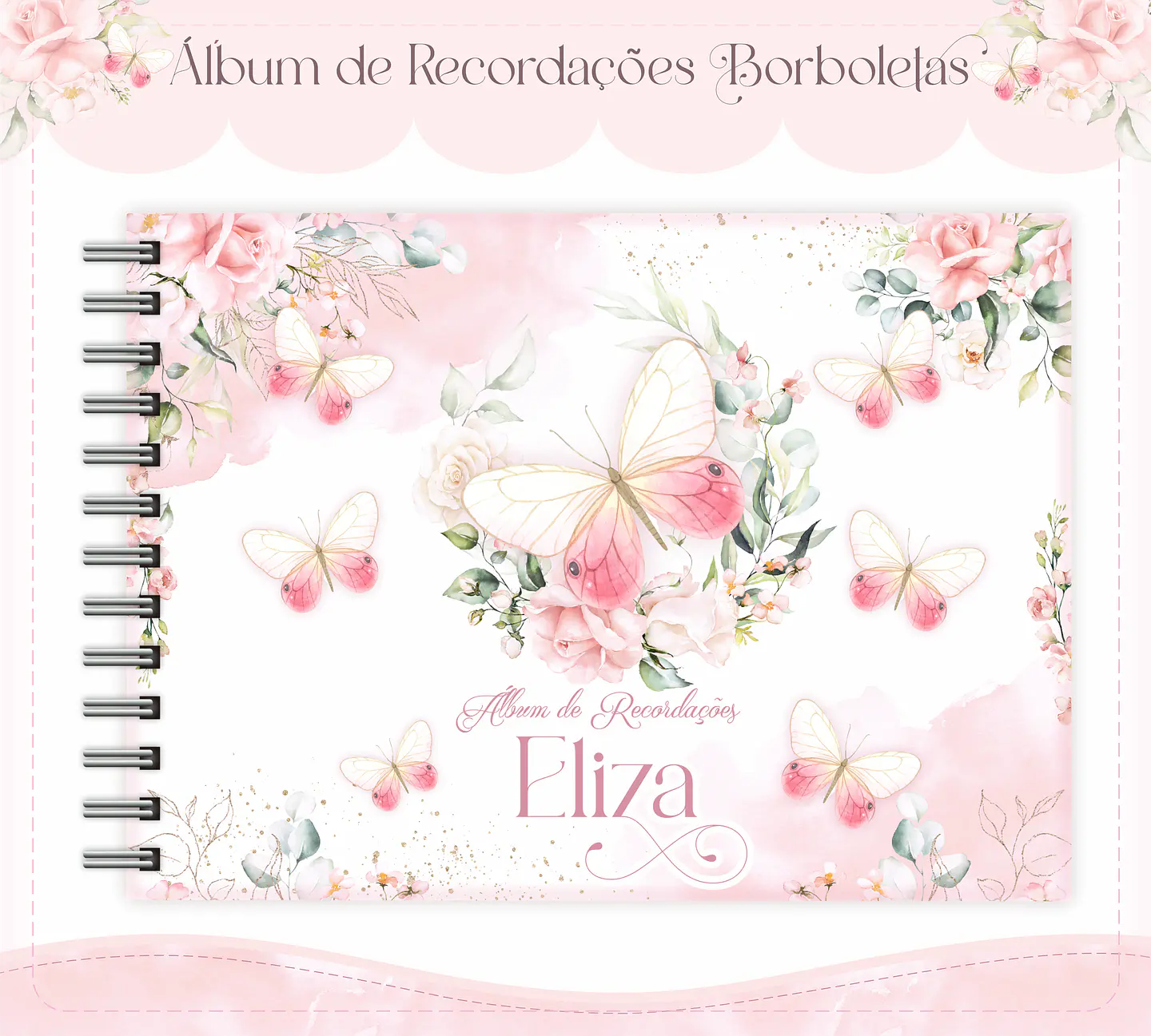 Arquivo Encadernação Baby Borboletas Aquarela - lina 13