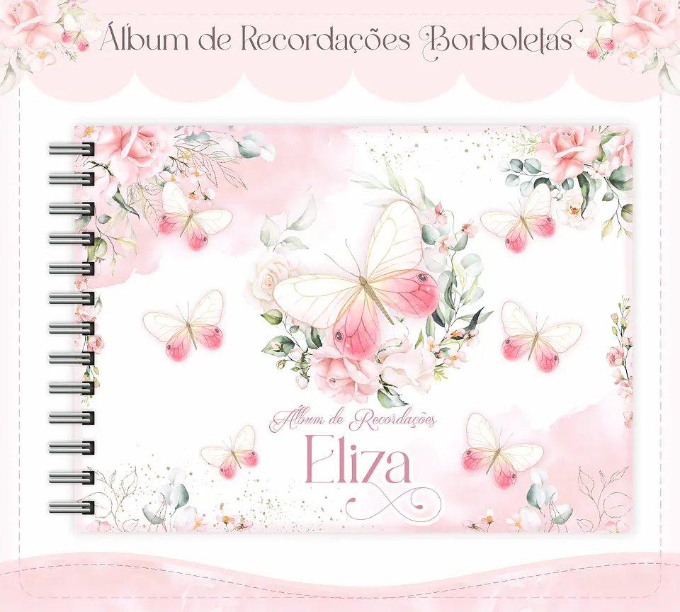 Arquivo Encadernação Baby Borboletas Aquarela - lina 13