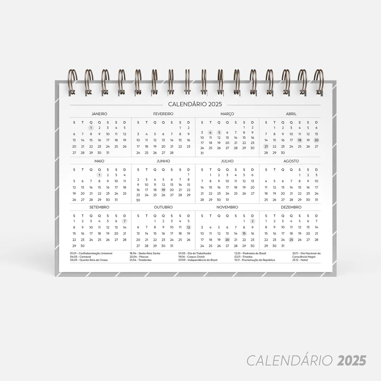  Arquivo Super Combo de Calendários de mesa 2025 - Nilmara 3