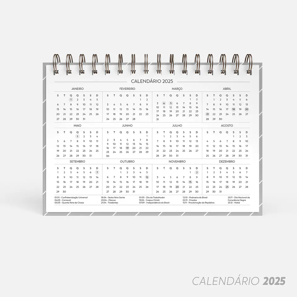  Arquivo Super Combo de Calendários de mesa 2025 - Nilmara 3