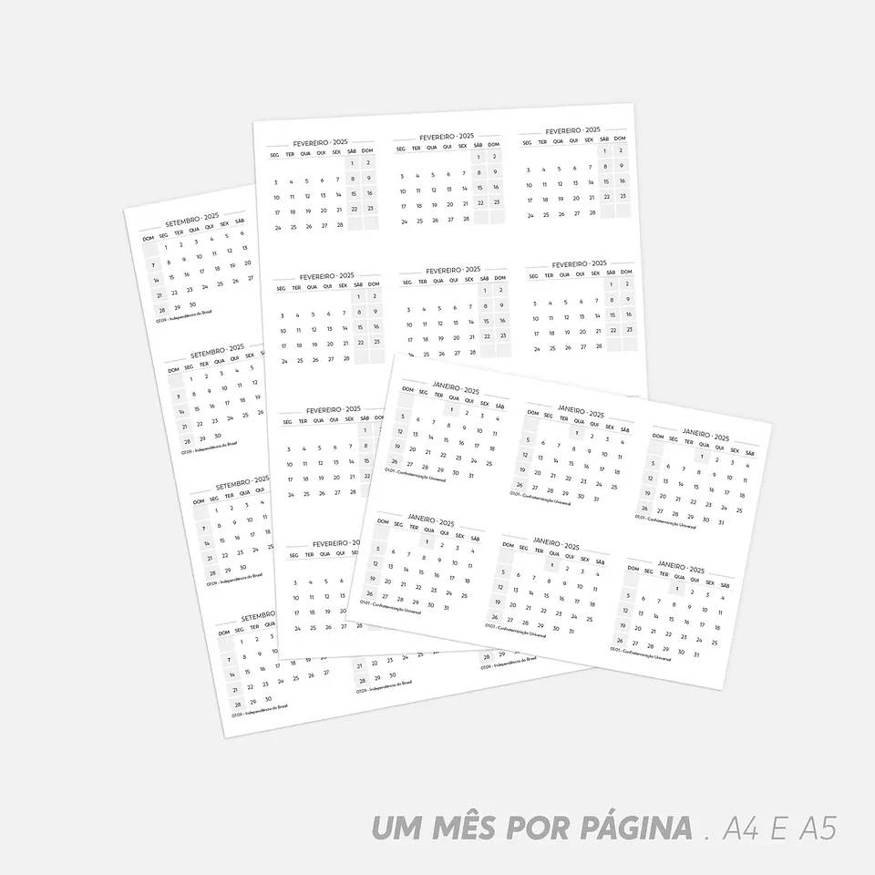  Arquivo Super Combo de Calendários de mesa 2025 - Nilmara 11
