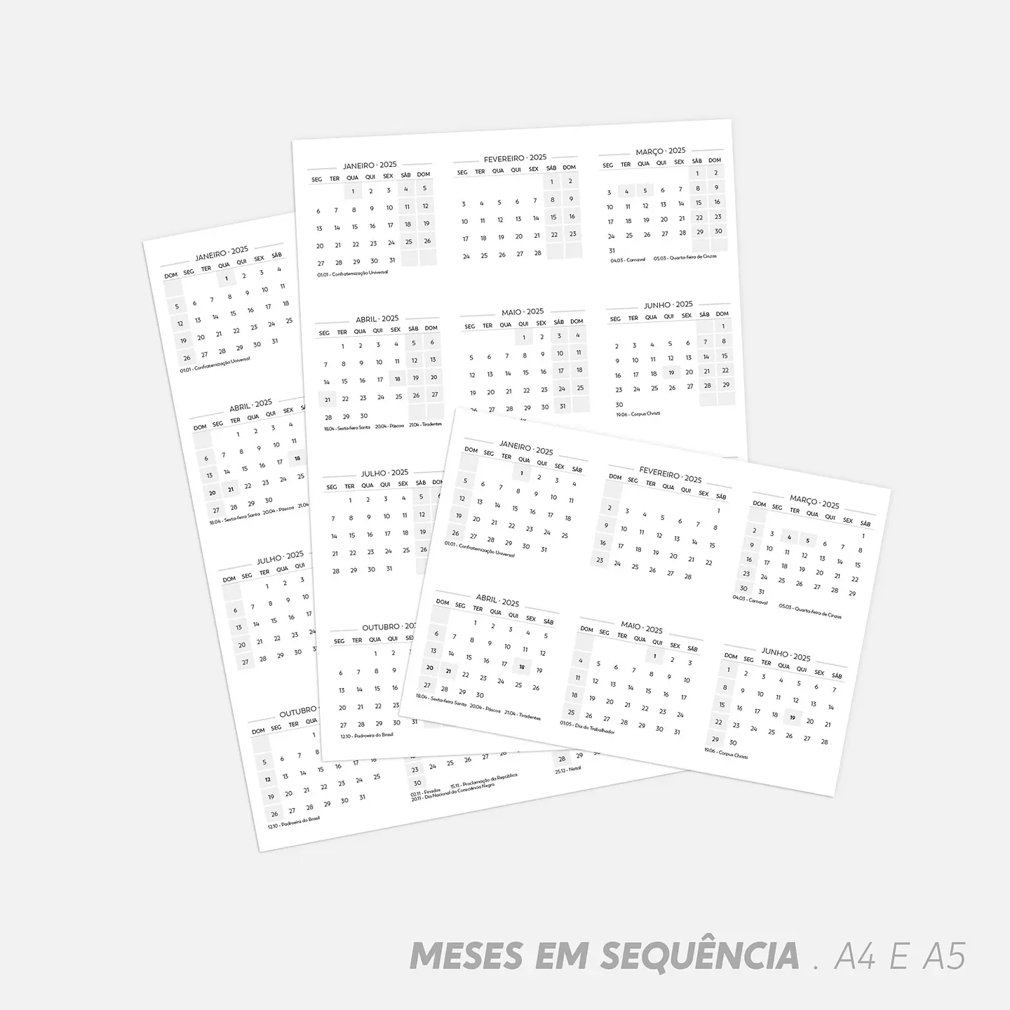  Arquivo Super Combo de Calendários de mesa 2025 - Nilmara 13