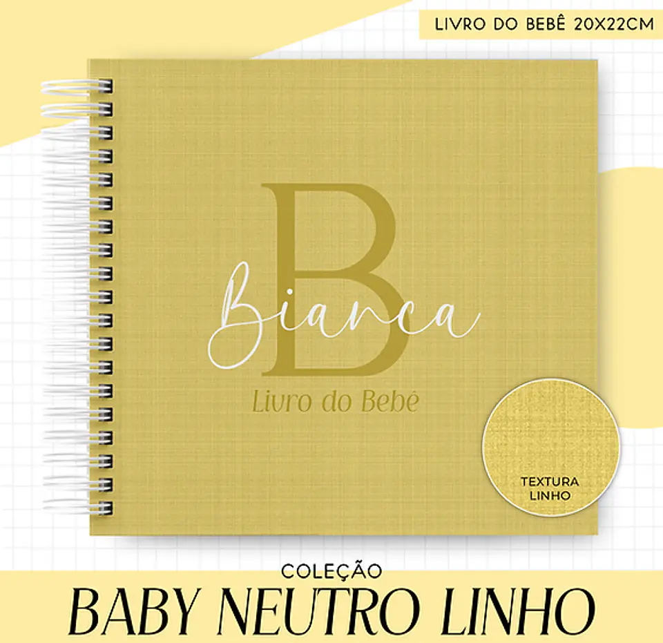 Arquivo Combo Encadernação Baby Linho Neutro - 20 cores 4