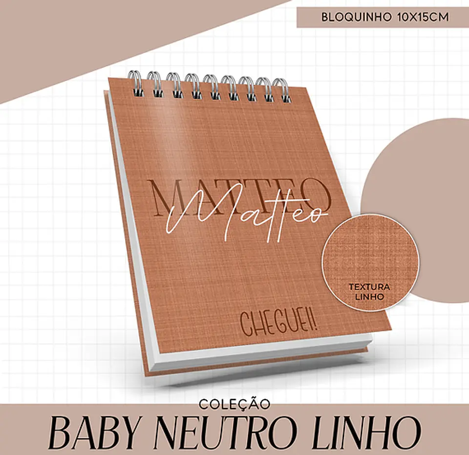 Arquivo Combo Encadernação Baby Linho Neutro - 20 cores 6