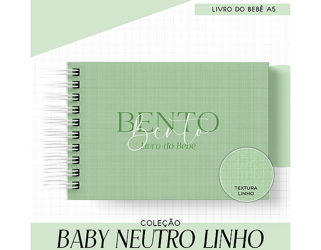 Arquivo Combo Encadernação Baby Linho Neutro - 20 cores