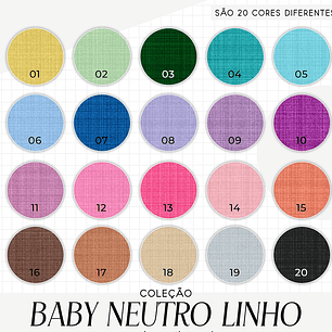 Arquivo Combo Encadernação Baby Linho Neutro - 20 cores