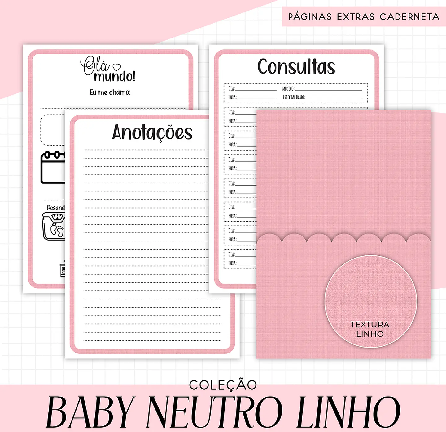 Arquivo Combo Encadernação Baby Linho Neutro - 20 cores 16