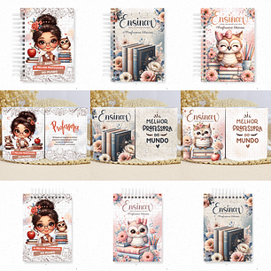 Arquivo Dia dos Professores Combo Encadernação e Canecas - BRUNA