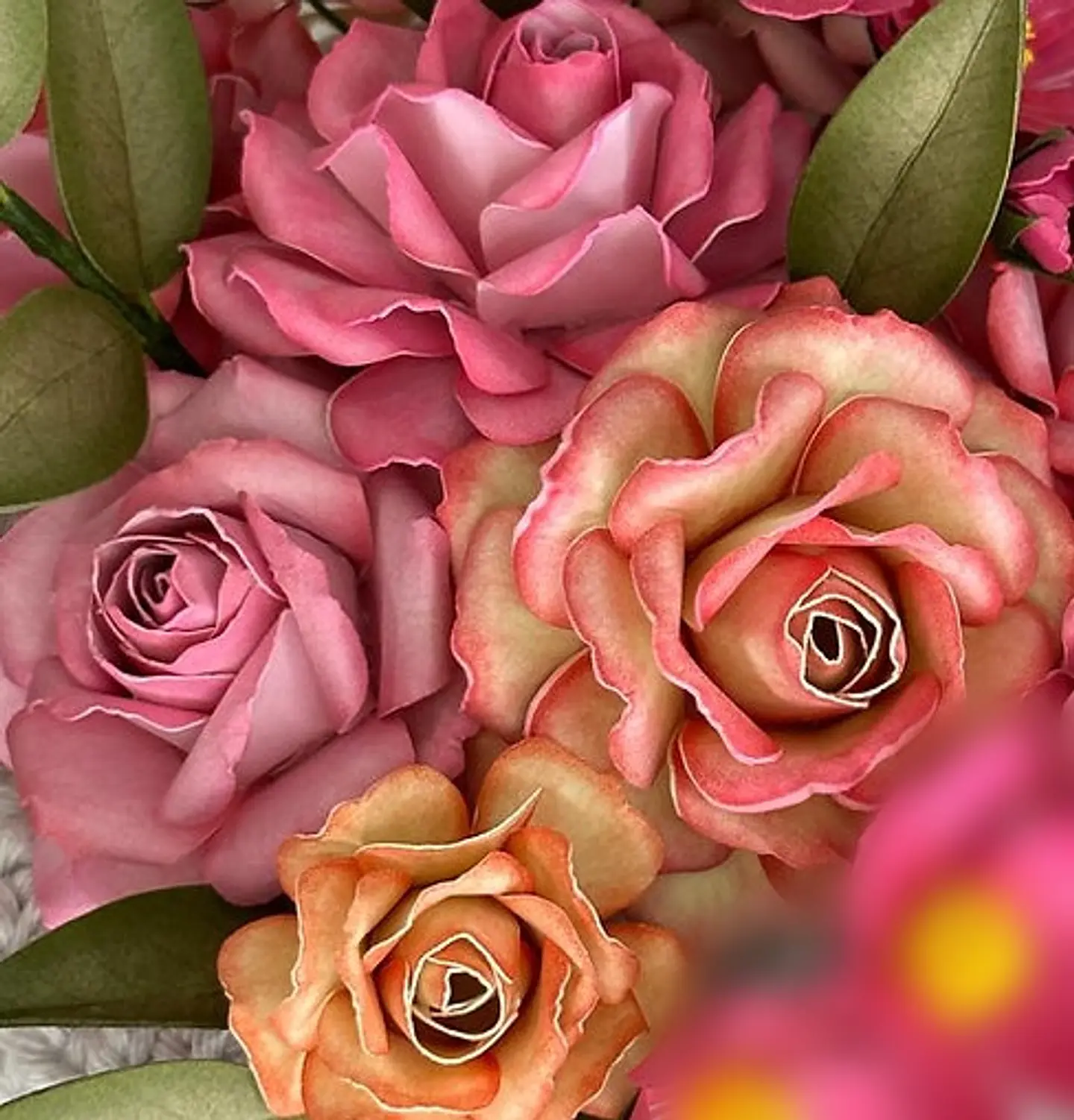 Arquivo de Corte Flor Rosa Aurora Pintura Digital - fluir 1