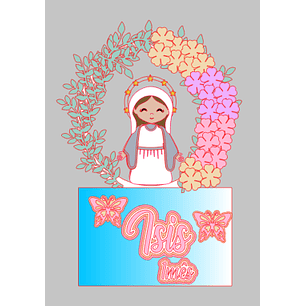 Arquivo de Corte Topo Nossa Senhora das Graças - em Camadas