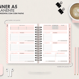Arquivo Combo Planners Permanentes BIG, A5 e SLIM - Capas e Divisorias - Moldes da Le