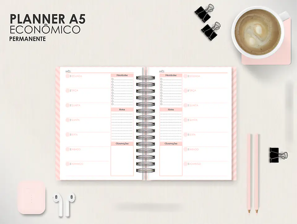 Arquivo Combo Planners Permanentes BIG, A5 e SLIM - Capas e Divisorias - Moldes da Le 6