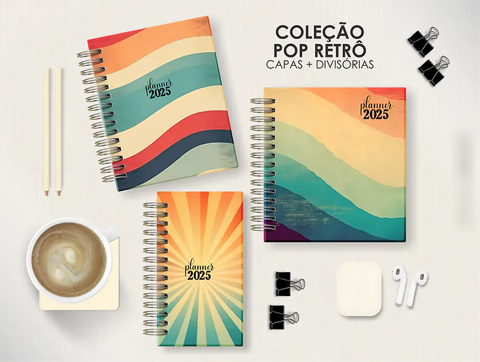 Arquivo Combo Planners Permanentes BIG, A5 e SLIM - Capas e Divisorias - Moldes da Le 10