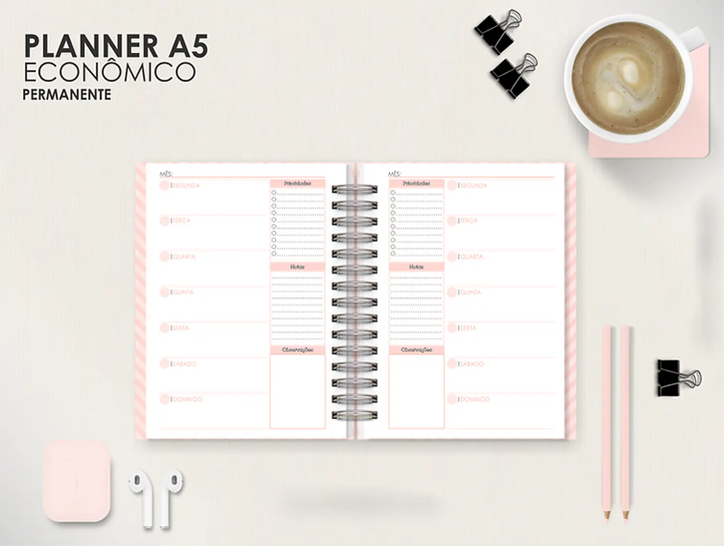 Arquivo Combo Planners Datados BIG, A5 e SLIM - Capas e Divisorias - Moldes da Le 7
