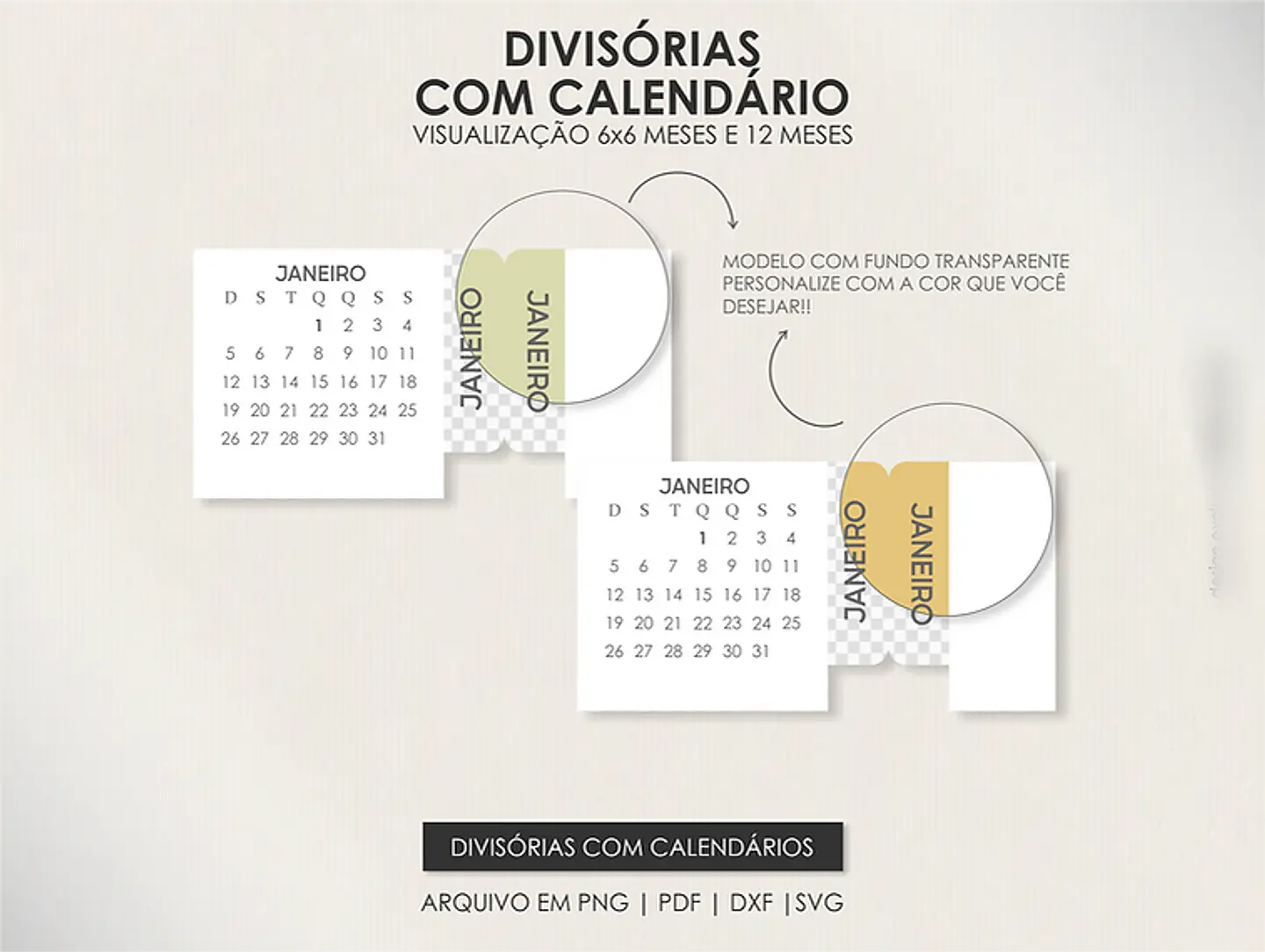 Arquivo Combo Planners Datados BIG, A5 e SLIM - Capas e Divisorias - Moldes da Le 9