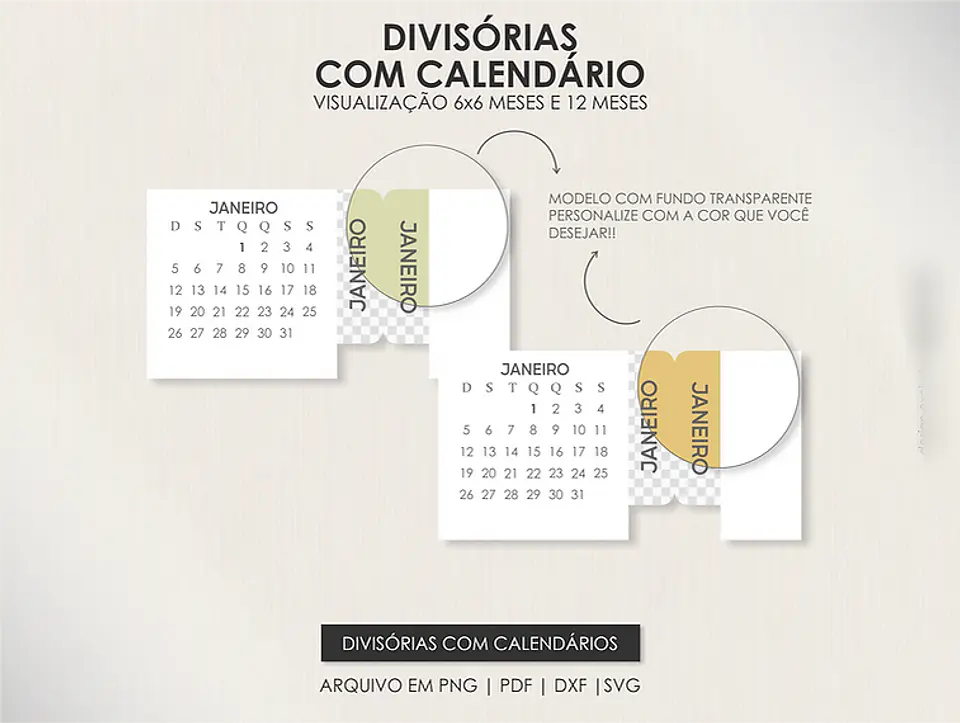 Arquivo Combo Planners Datados BIG, A5 e SLIM - Capas e Divisorias - Moldes da Le 9