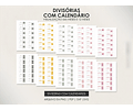 Arquivo Combo Planners Datados BIG, A5 e SLIM - Capas e Divisorias - Moldes da Le