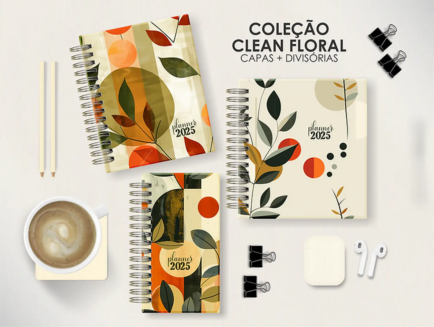 Arquivo Combo Planners Datados BIG, A5 e SLIM - Capas e Divisorias - Moldes da Le 15