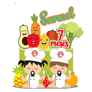 Arquivo de Corte Topo Bebê Masterchef Frutinhas