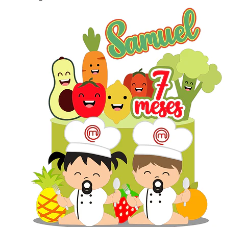 Arquivo de Corte Topo Bebê Masterchef Frutinhas