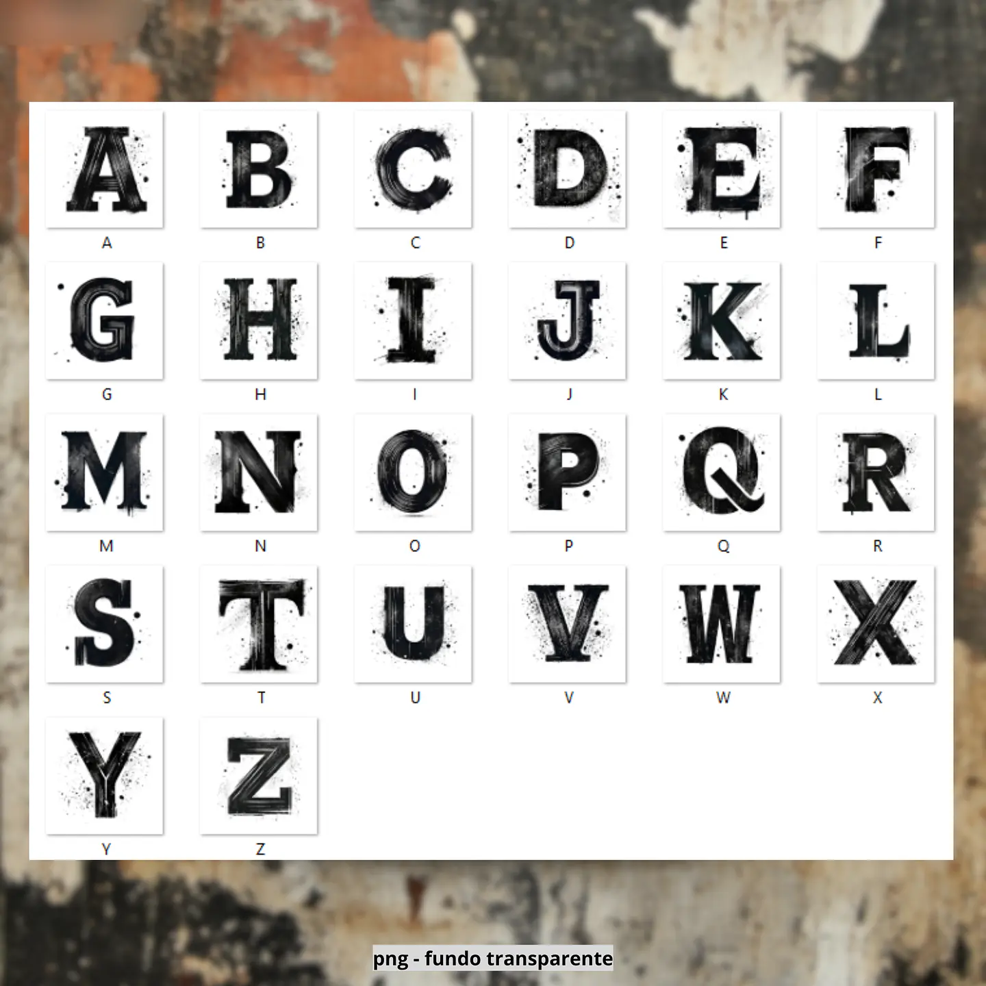 Kit Digital Alfabeto Black - Ilustracin 2